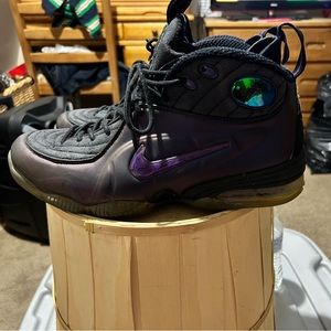 Mens Nike size 10.5 Half cent Penny Hardaways eggplant foamposites